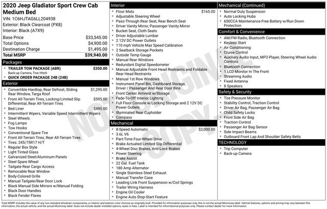 2020 Jeep Gladiator Sport