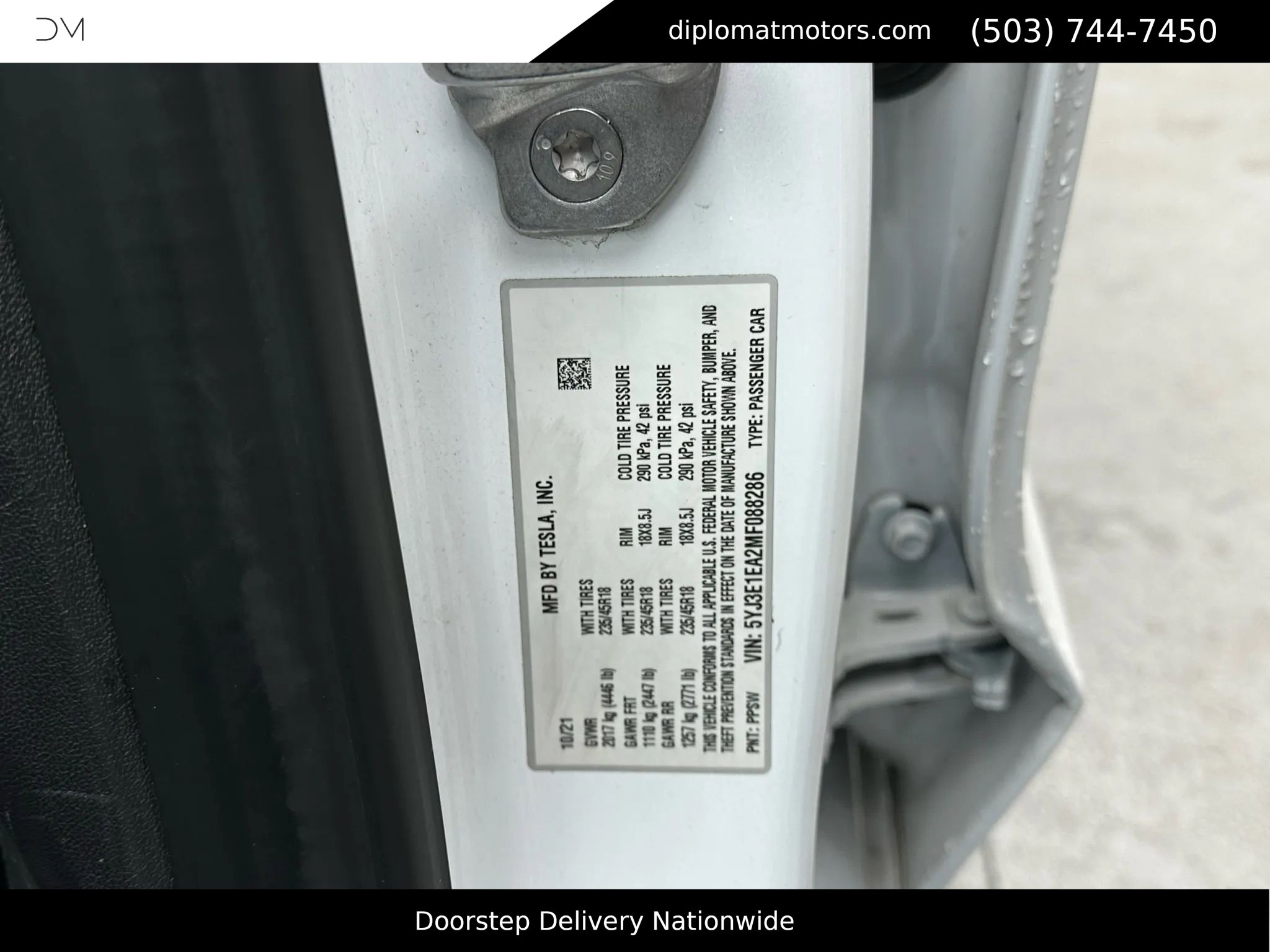 2021 Tesla Model 3 Standard Range Plus