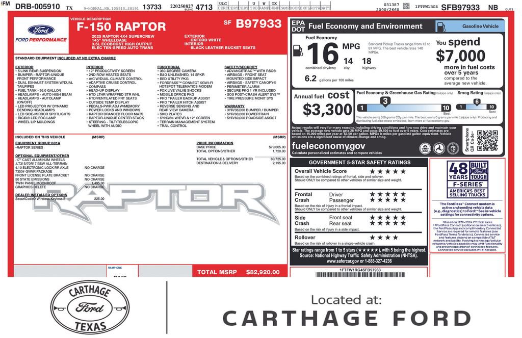 Used 2025 Ford F150 Raptor