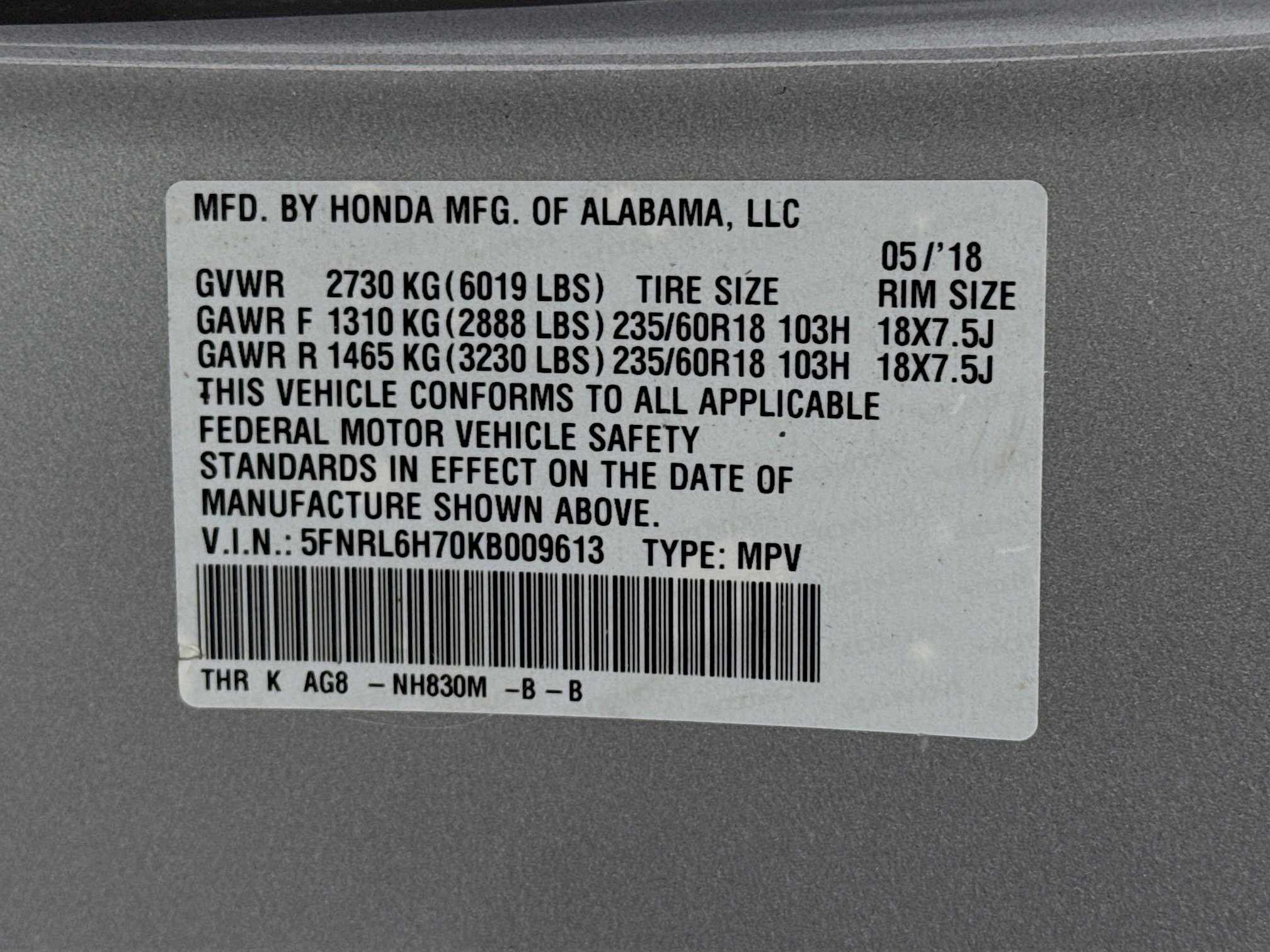 2019 Honda Odyssey EX-L