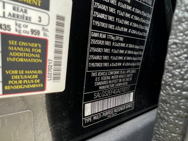 2016 Land Rover Range Rover Supercharged