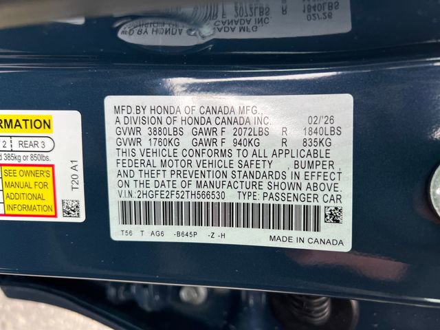 2026 Honda Civic Sport