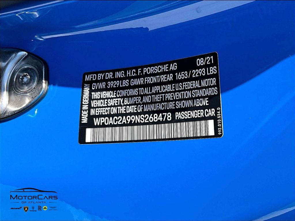 2022 Porsche 911 GT3