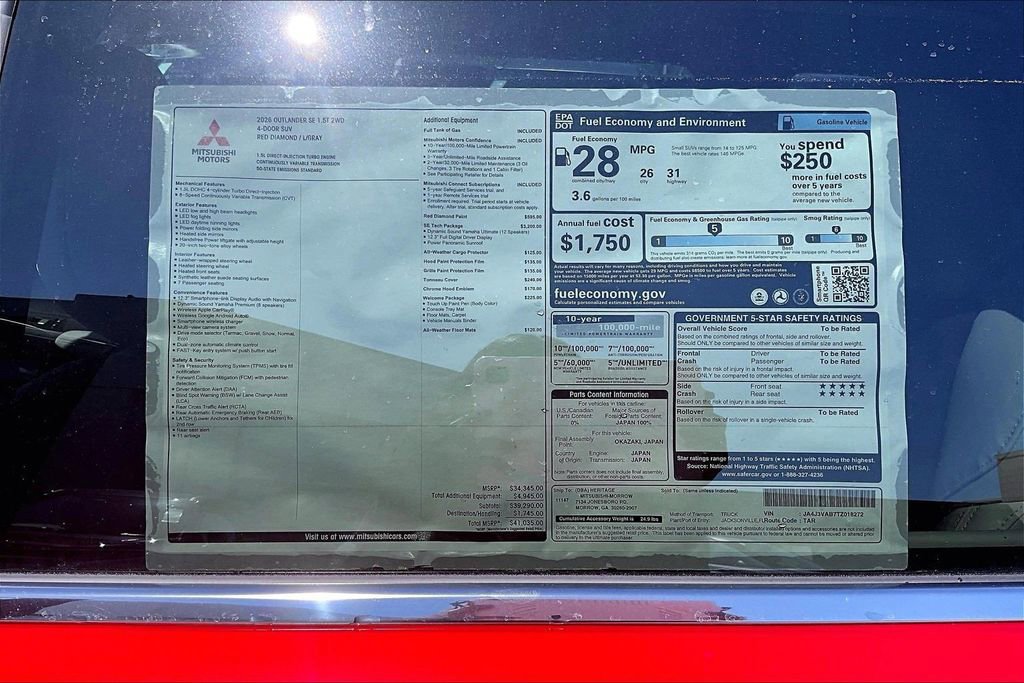 2026 Mitsubishi Outlander FWD