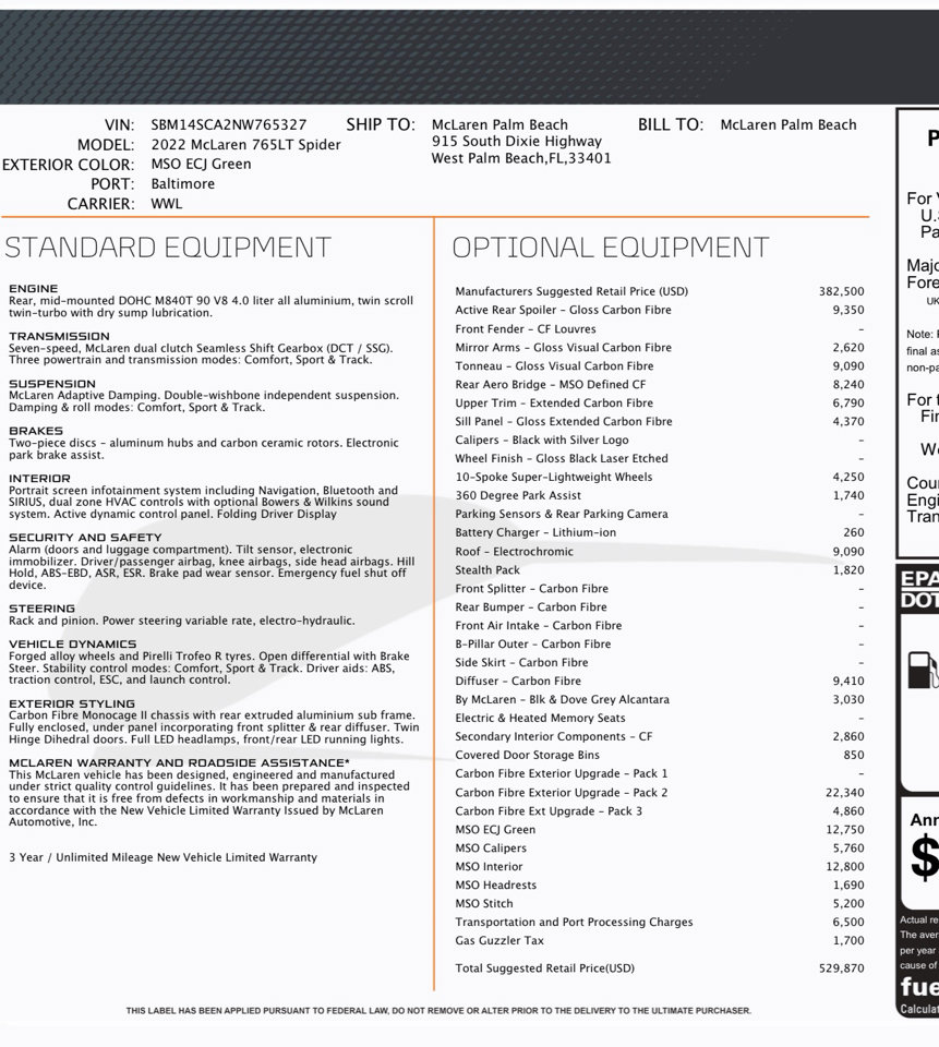 Used 2022 McLaren 765LT photo 59