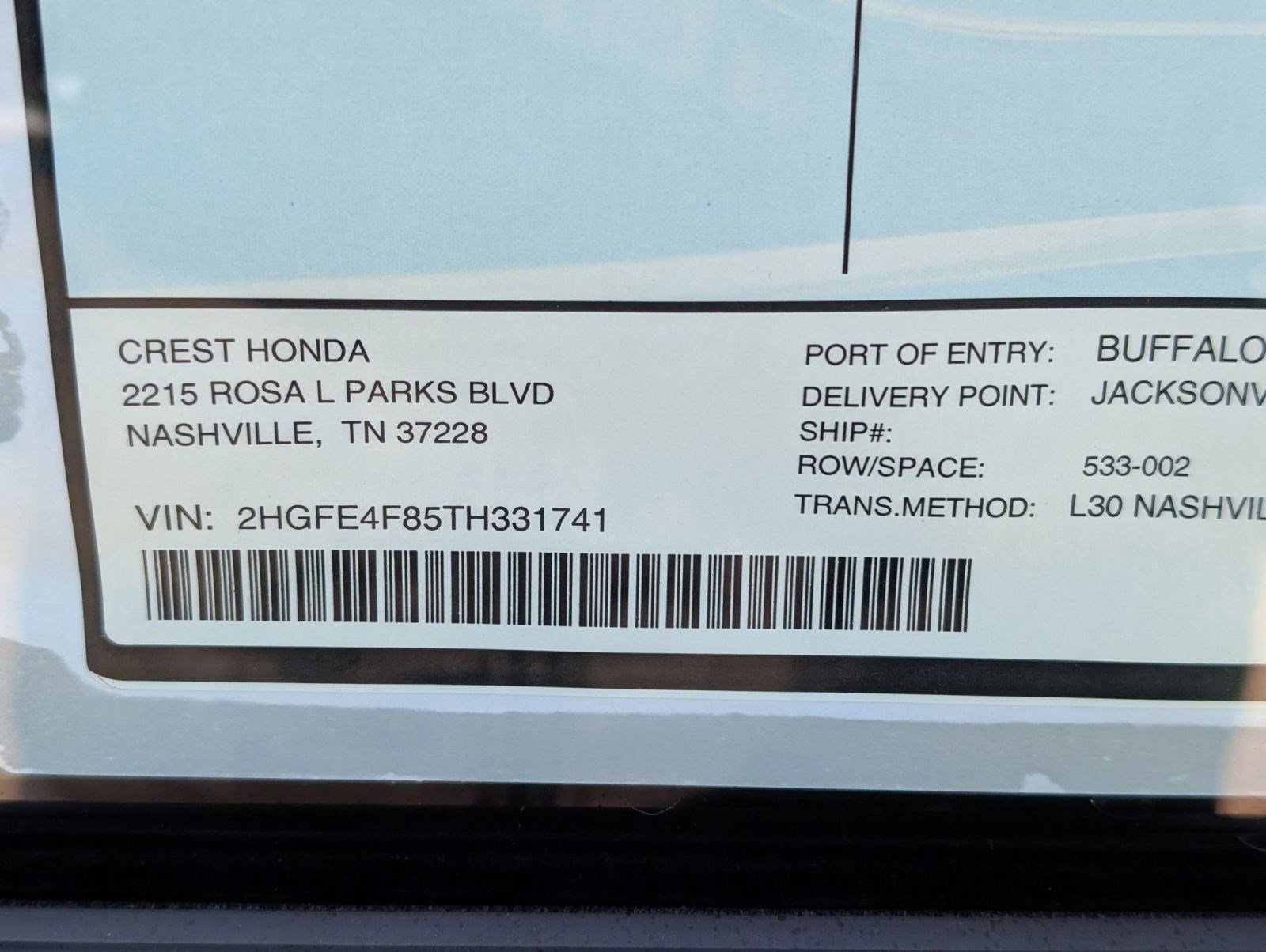 2026 Honda Civic FWD Hybrid Sedan