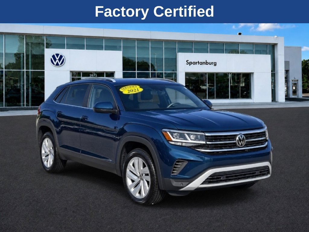 Certified 2021 Volkswagen Atlas Cross Sport SE w/ Panoramic Sunroof Package
