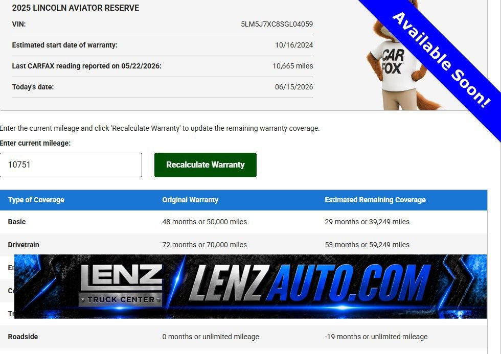 Used 2025 Lincoln Aviator Reserve w/ Luxury Package