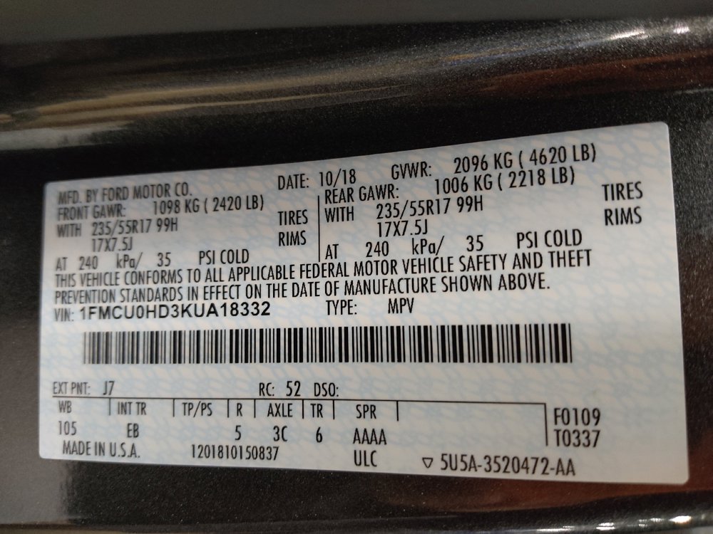 2019 Ford Escape SEL