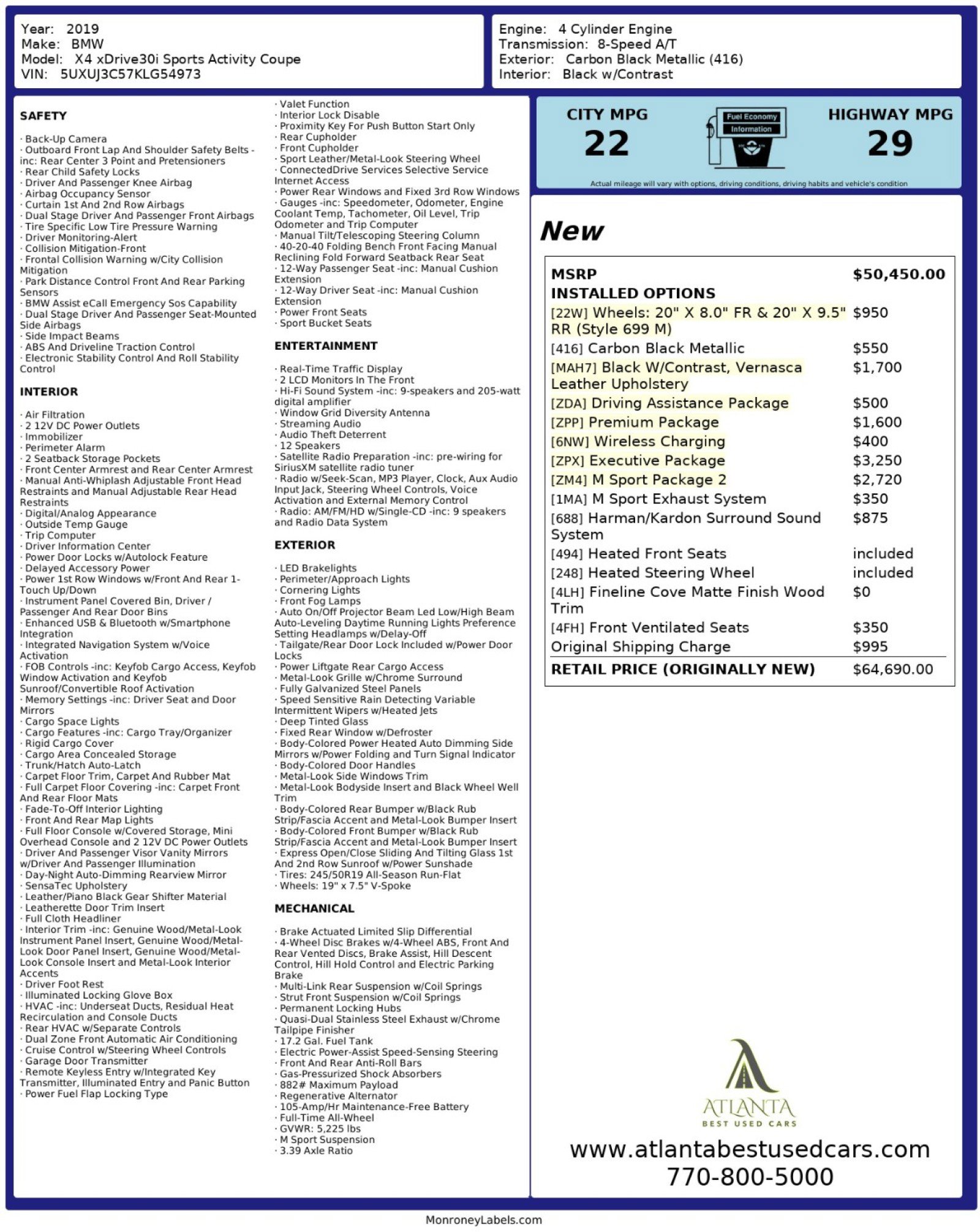 2019 BMW X4 xDrive30i