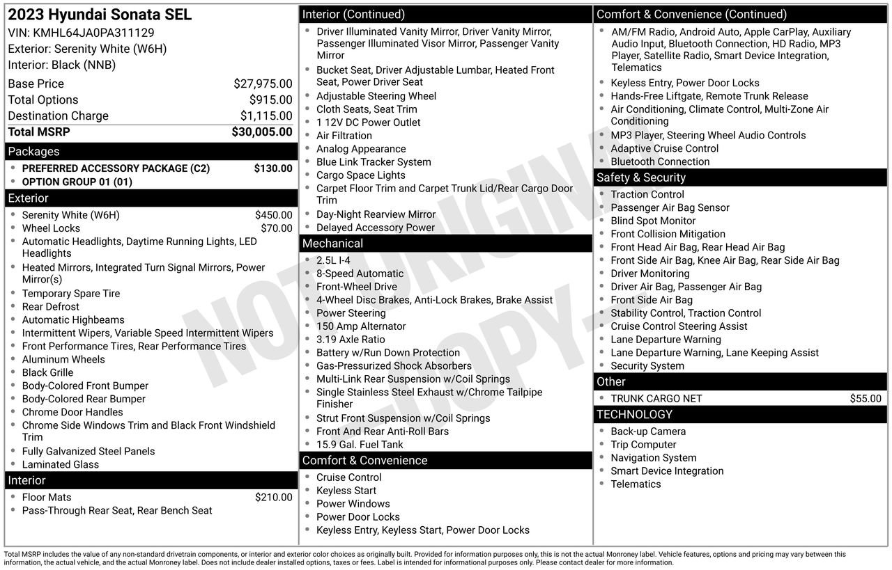 2023 Hyundai Sonata SEL