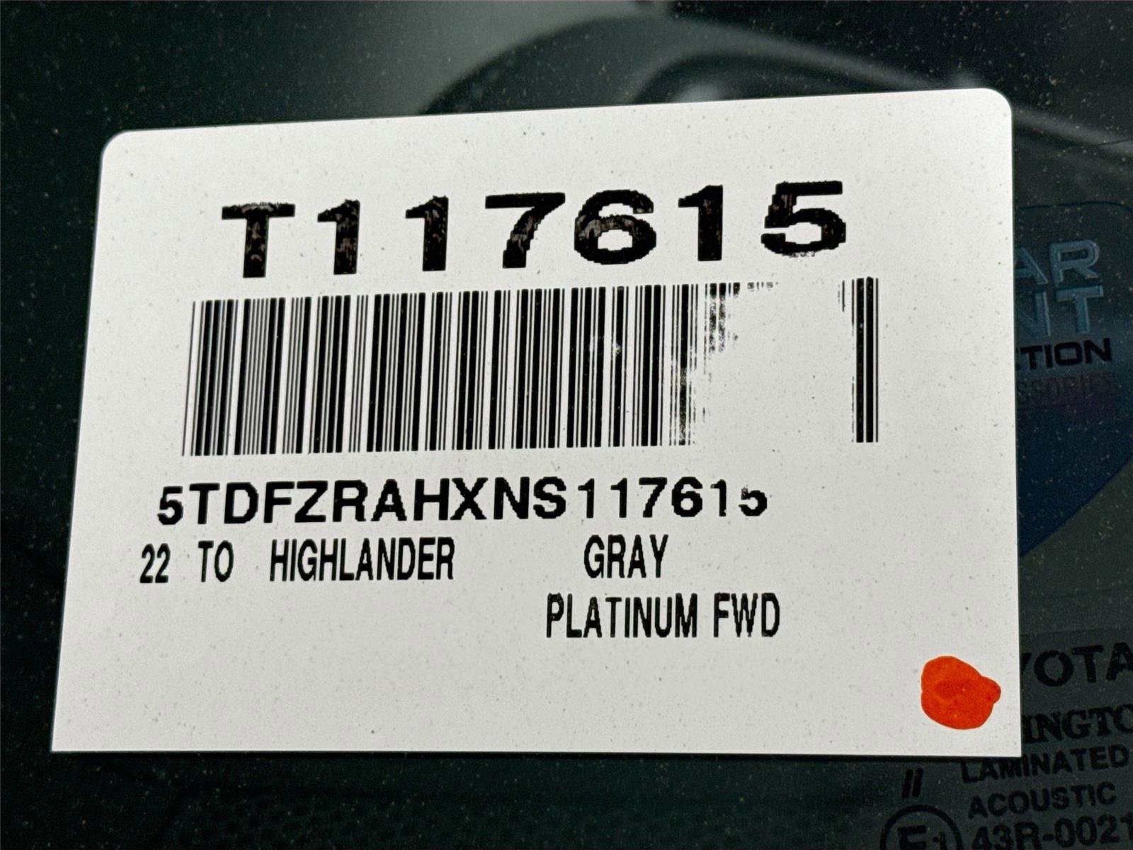 2022 Toyota Highlander Platinum