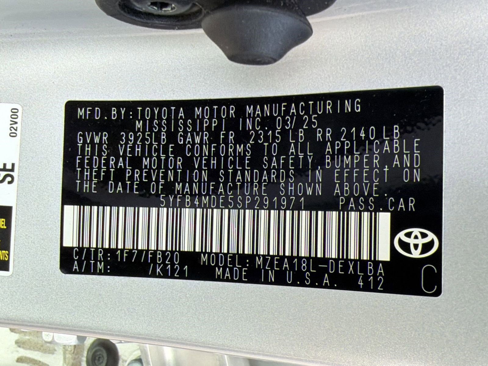 2025 Toyota Corolla LE