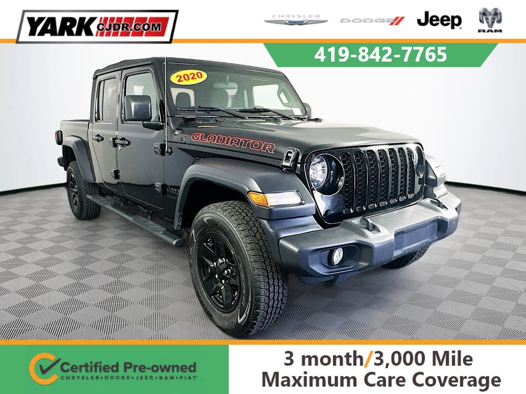 Certified 2020 Jeep Gladiator Sport w/ Quick Order Package 24S