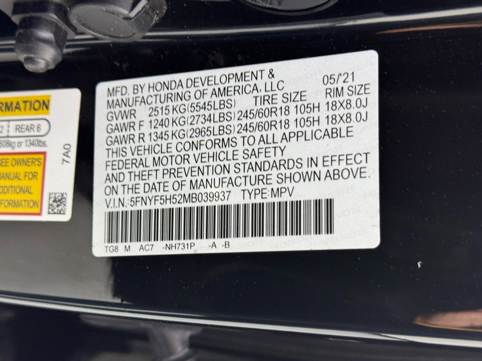 2021 Honda Pilot EX-L