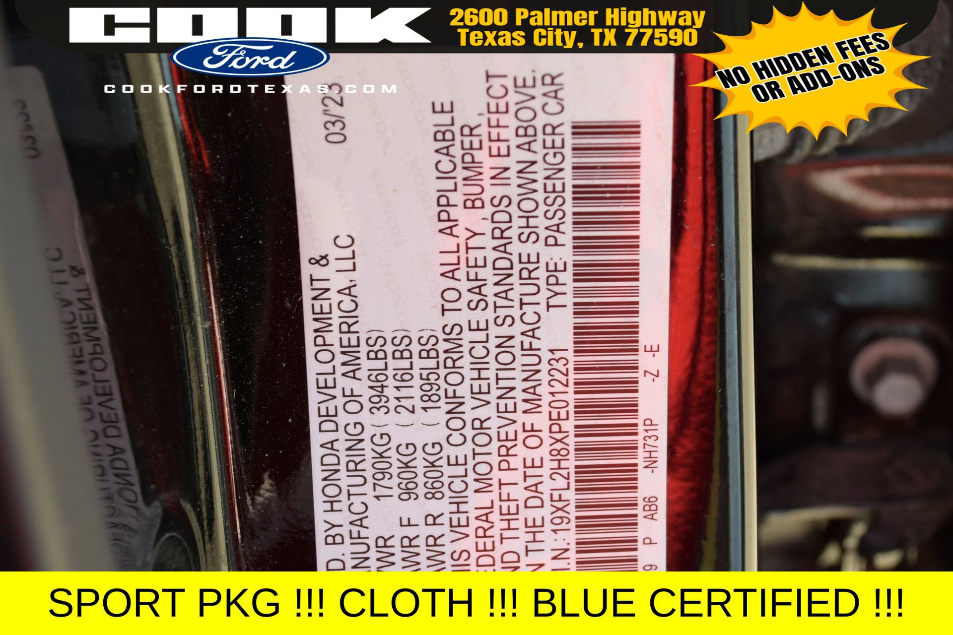 2023 Honda Civic Sport