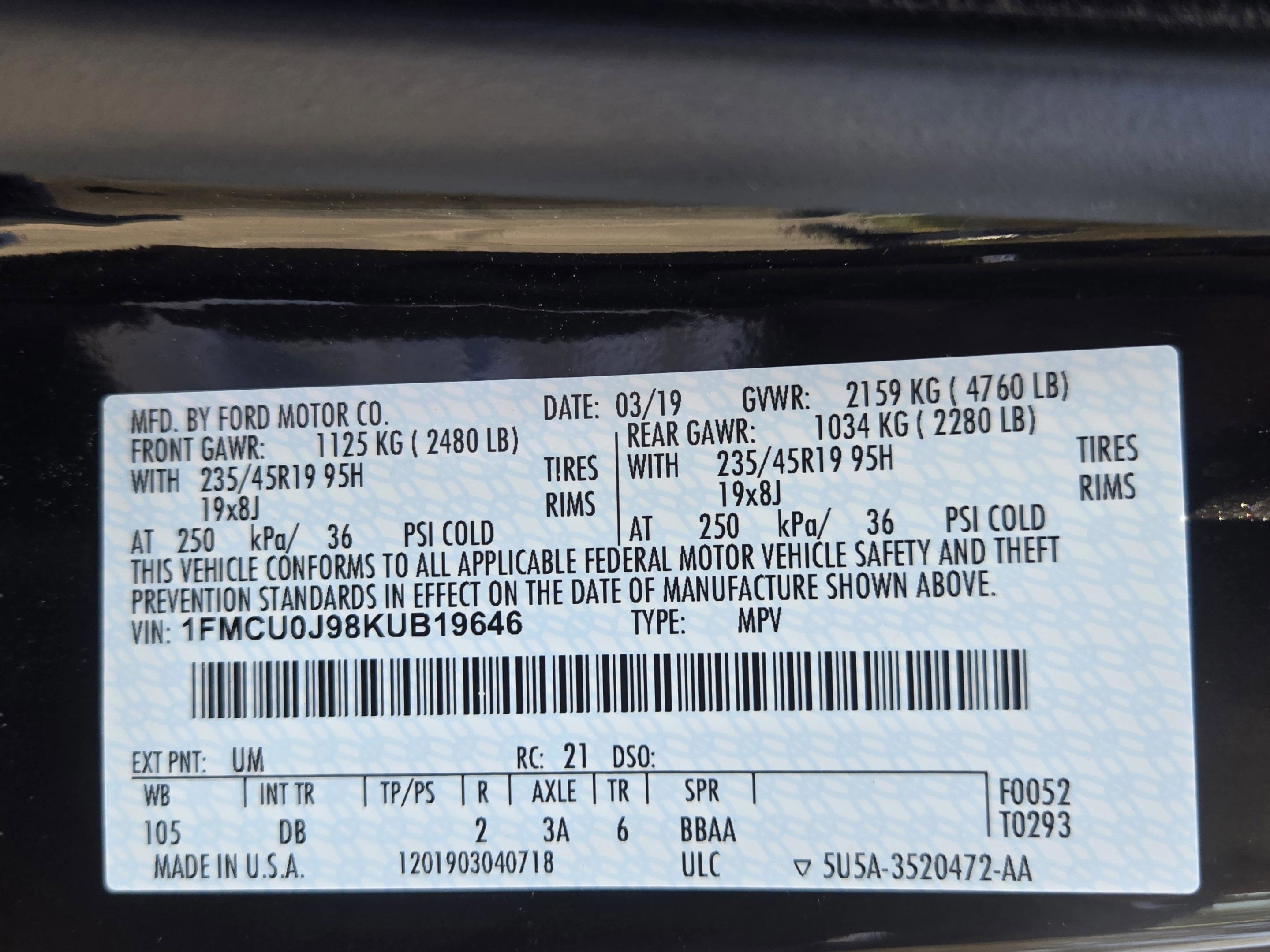 2019 Ford Escape Titanium