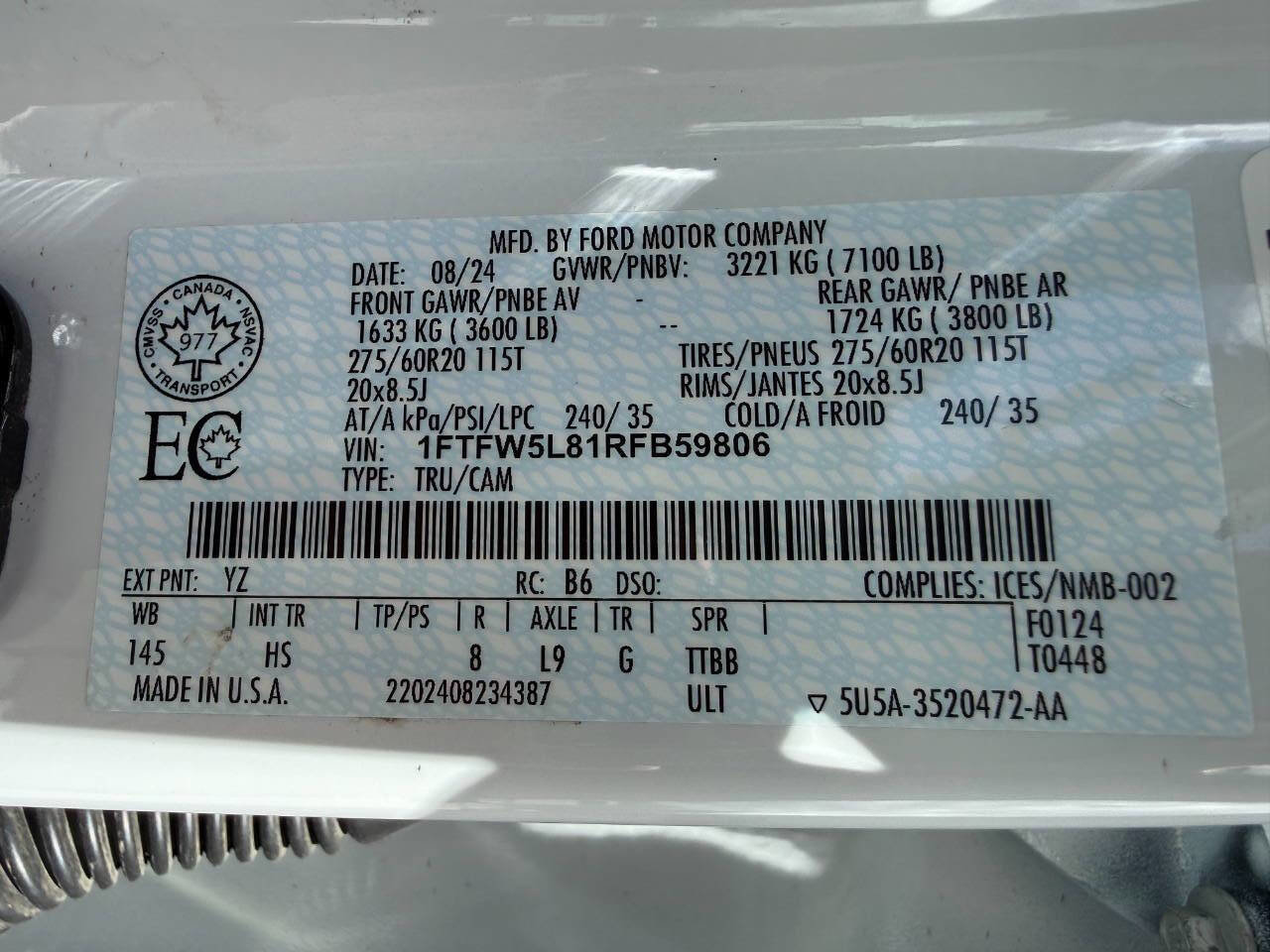 2024 Ford F150 Lariat