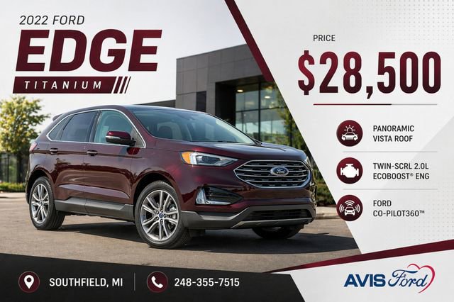 Used 2022 Ford Edge Titanium w/ Class II Trailer Tow Package