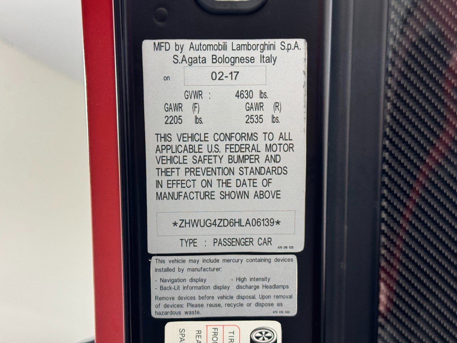 2017 Lamborghini Aventador S