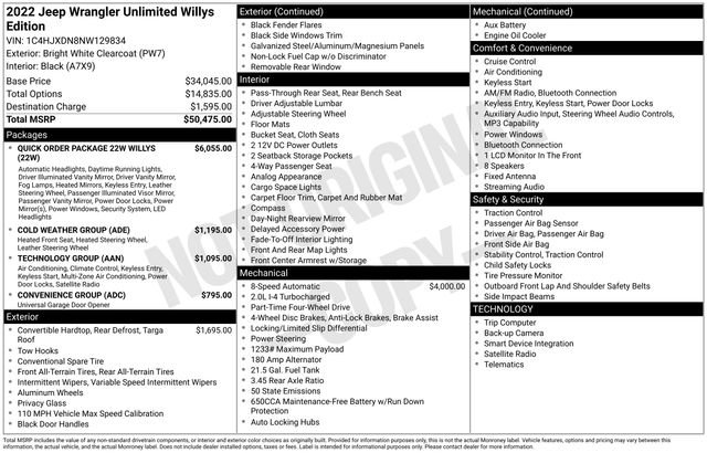 2022 Jeep Wrangler Unlimited Sport