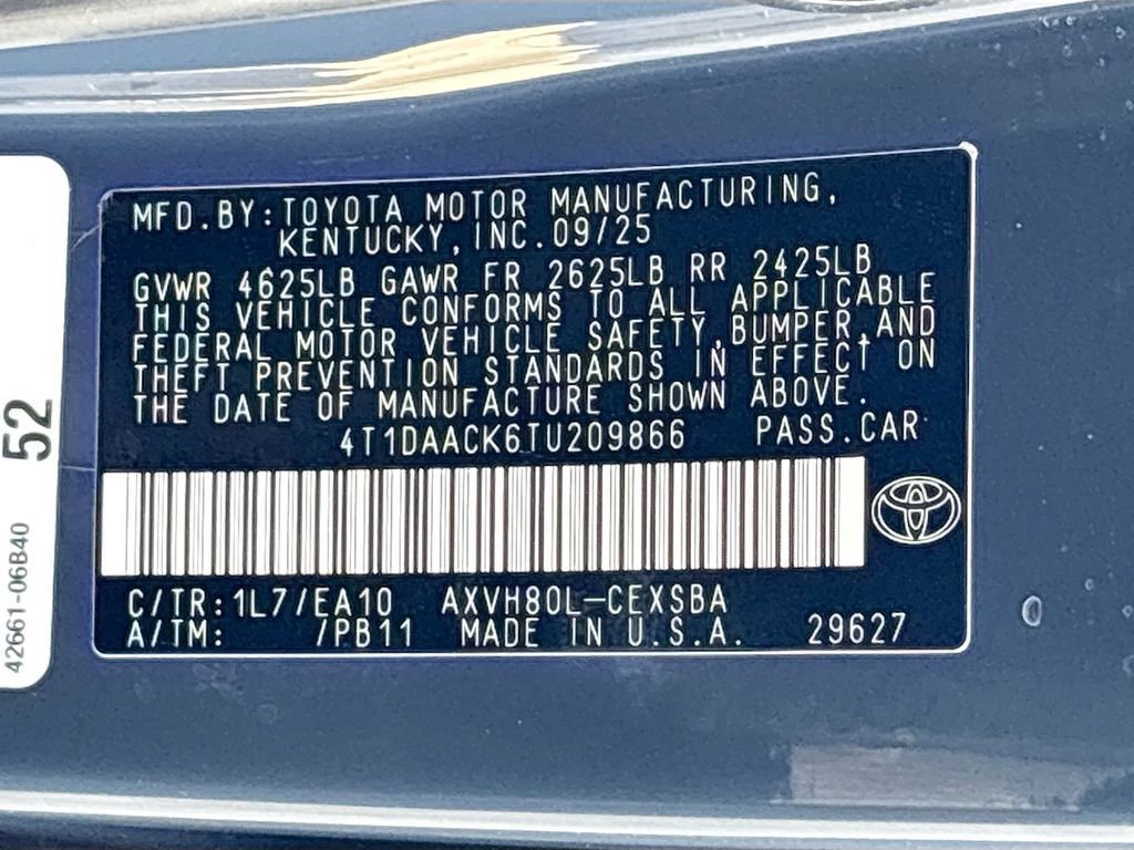 2026 Toyota Camry SE