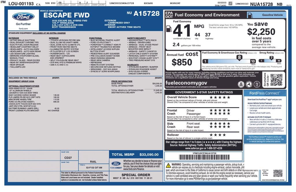 2022 Ford Escape SEL