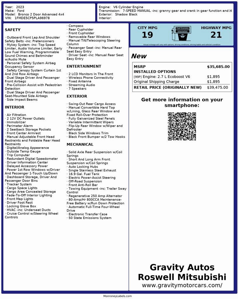 2023 Ford Bronco 2-Door