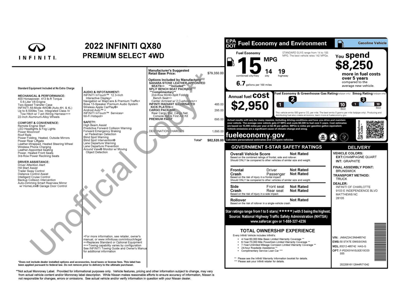2022 INFINITI Qx80 Premium Select
