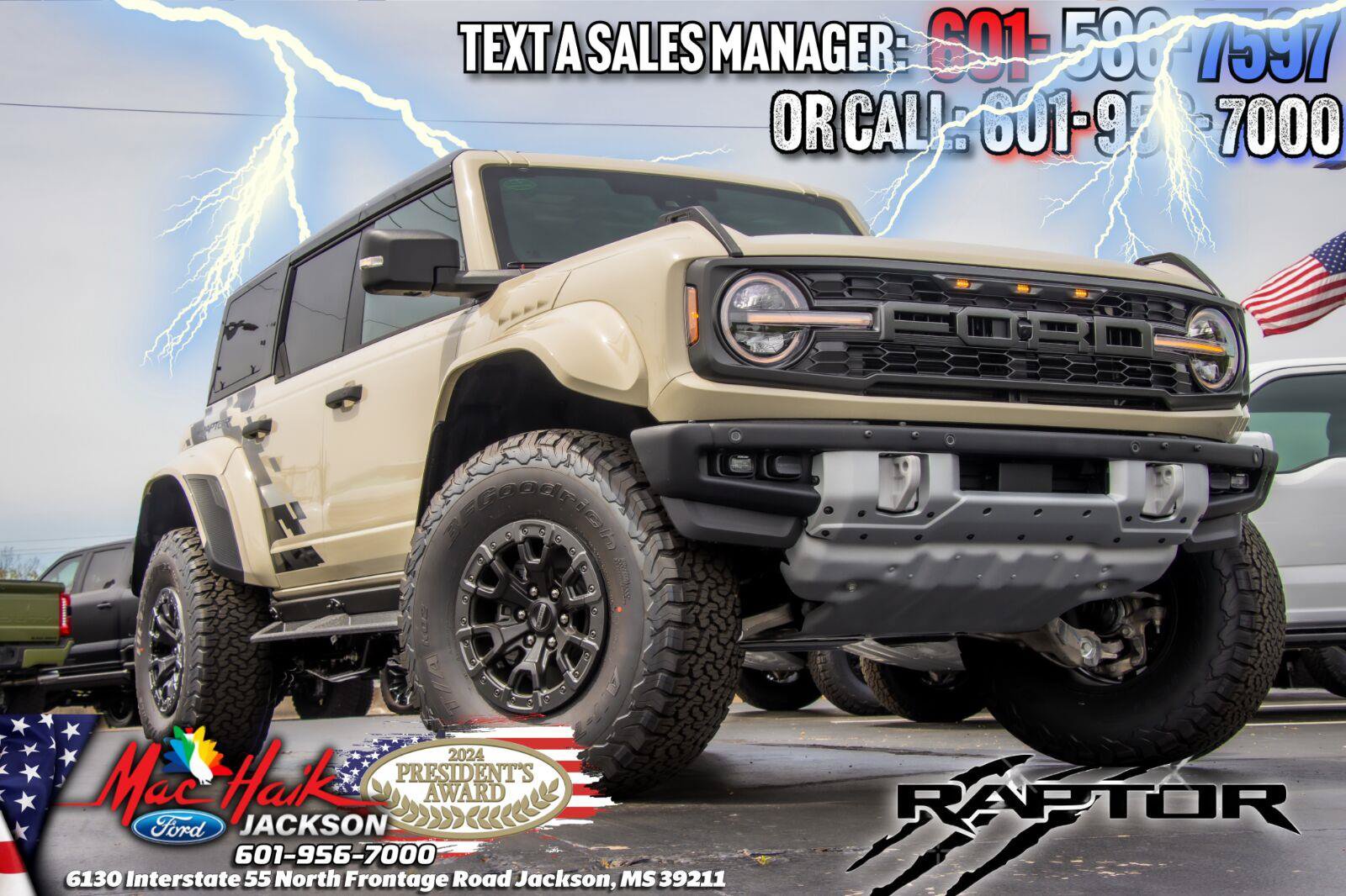 New 2026 Ford Bronco Raptor w/ Interior Carbon Fiber Pack
