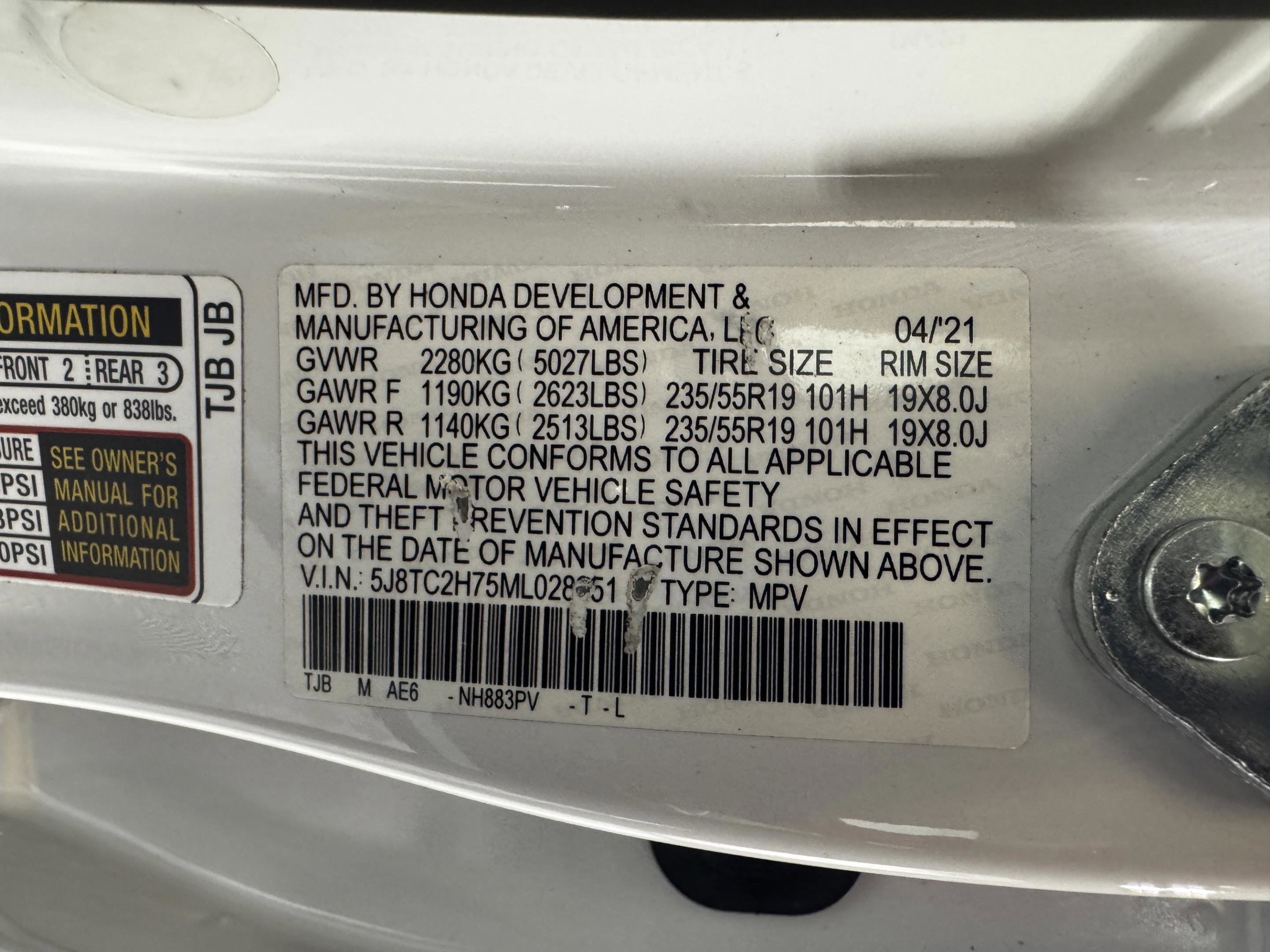 2021 Acura RDX AWD w/ Advance Package