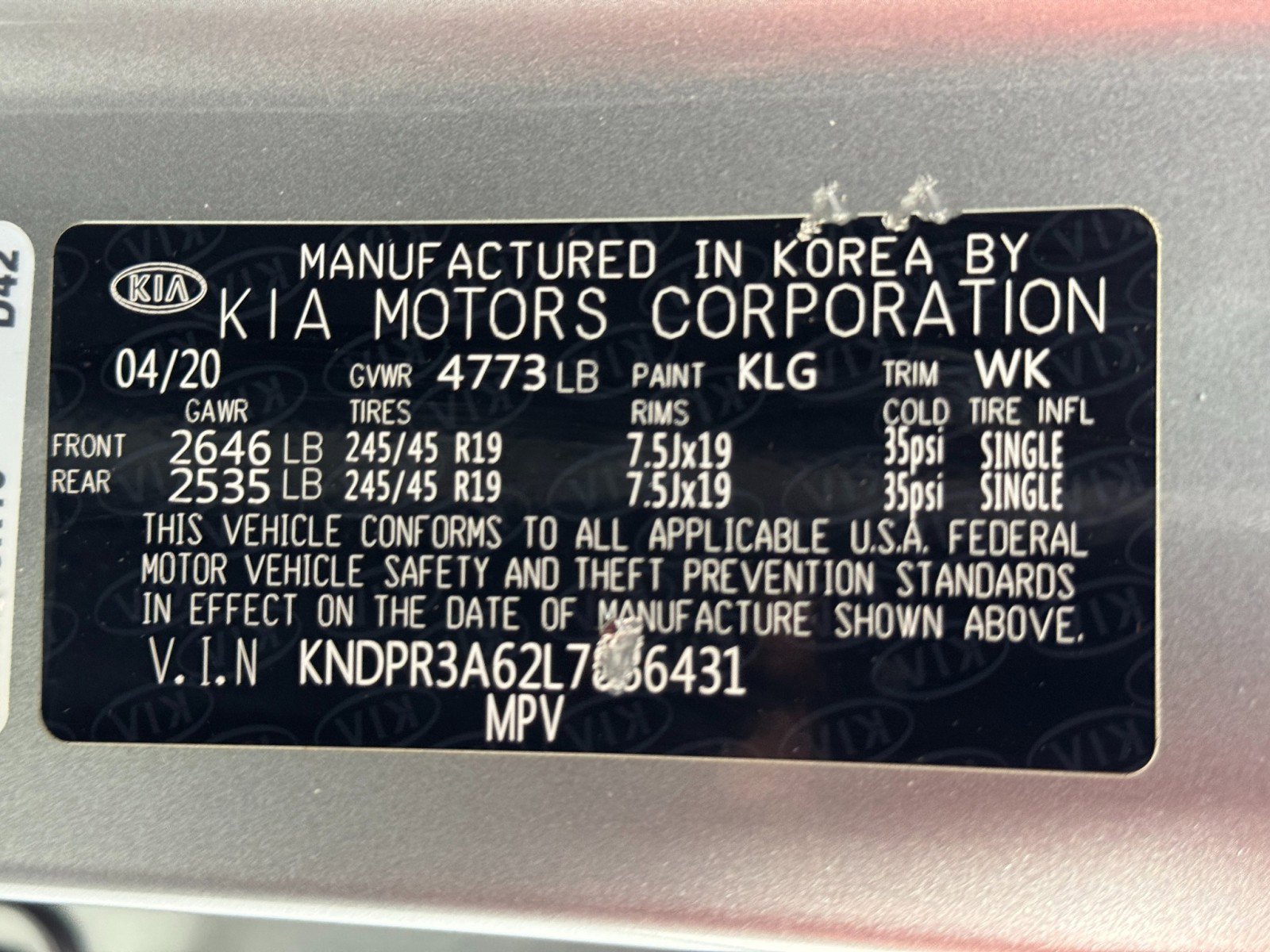 2020 Kia Sportage SX