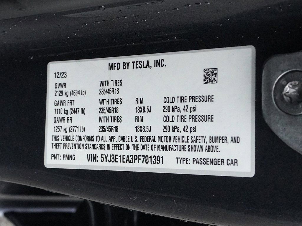 2023 Tesla Model 3 Standard Range