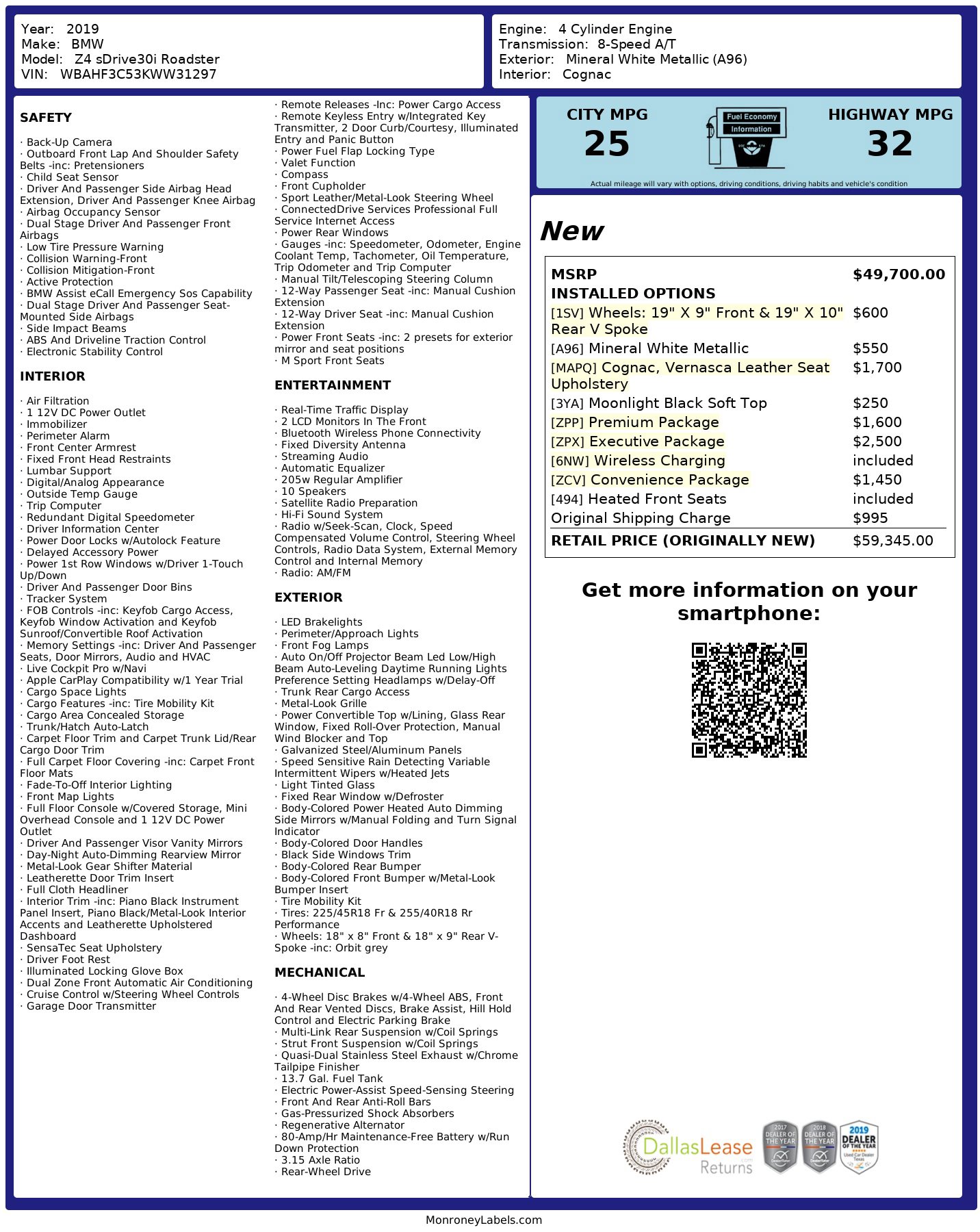 2019 BMW Z4 sDrive30i