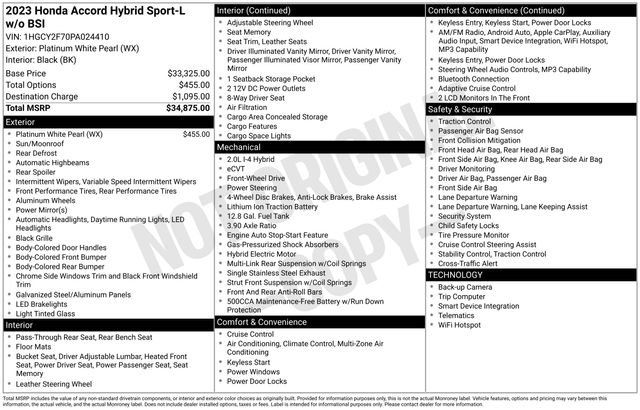 2023 Honda Accord Sport