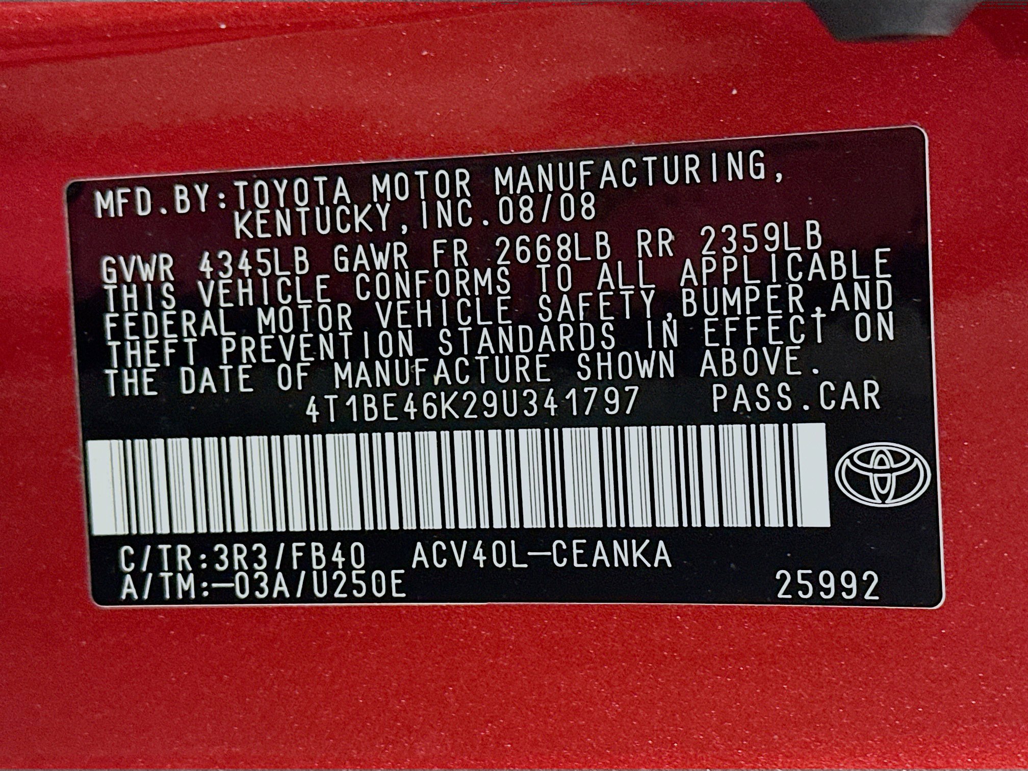 2009 Toyota Camry LE