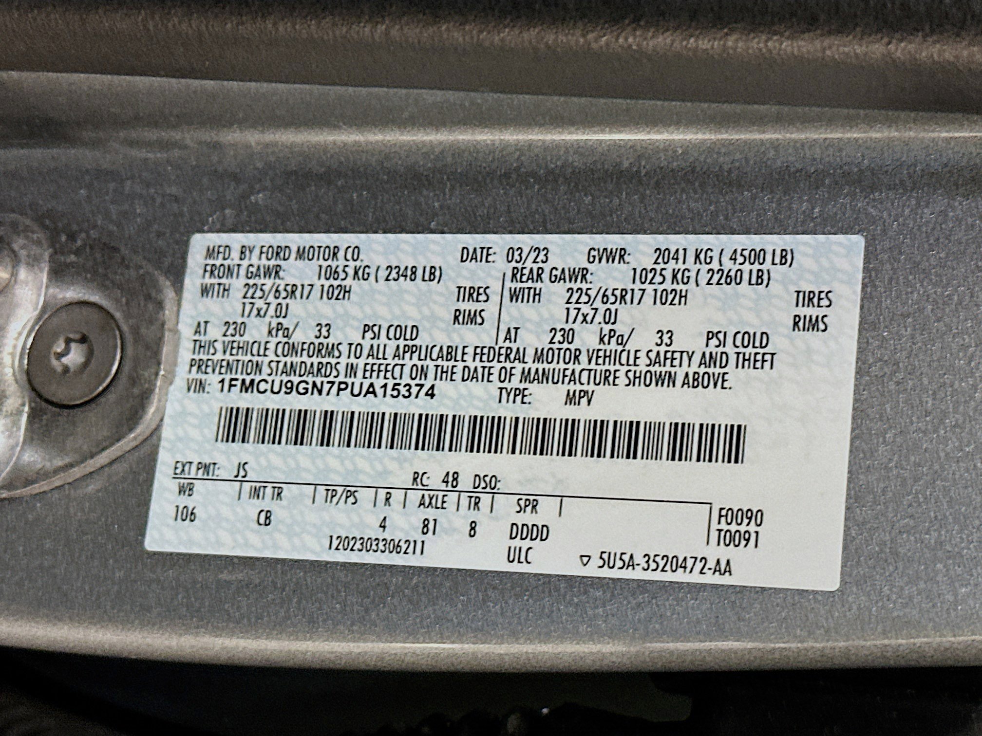 2023 Ford Escape Active