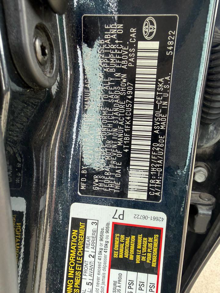 2012 Toyota Camry SE