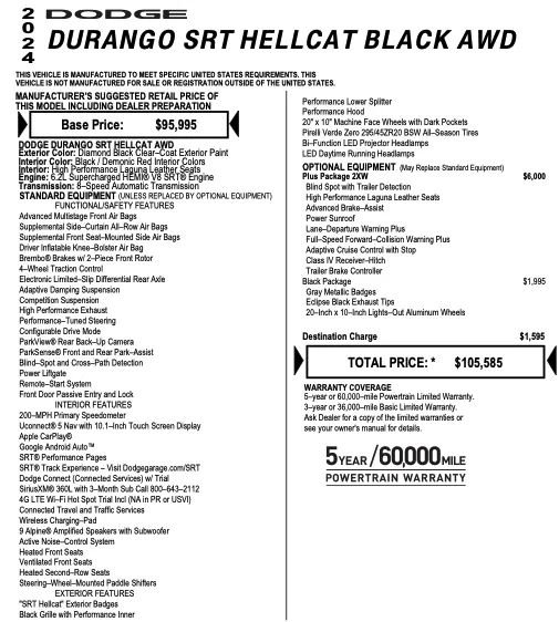 2024 Dodge Durango SRT Hellcat