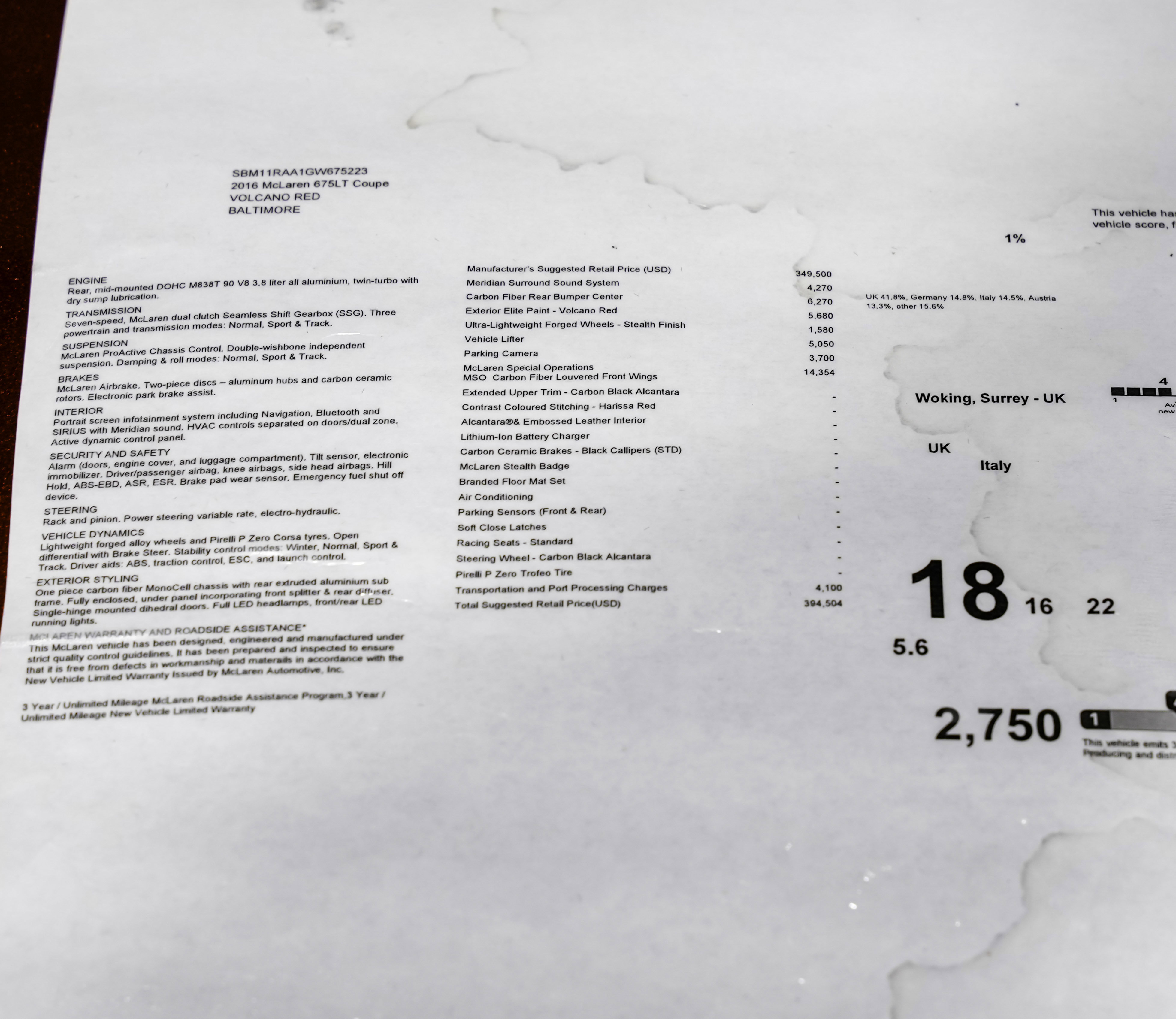 Used 2016 McLaren 675LT Coupe 2