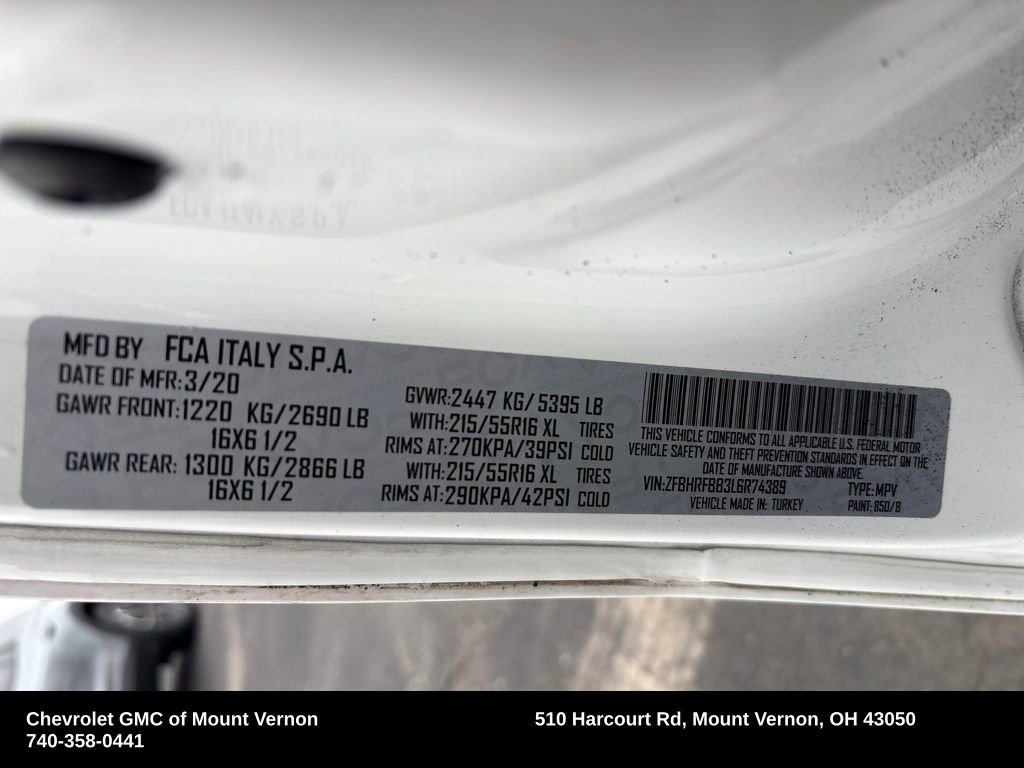 2020 RAM ProMaster City Tradesman SLT