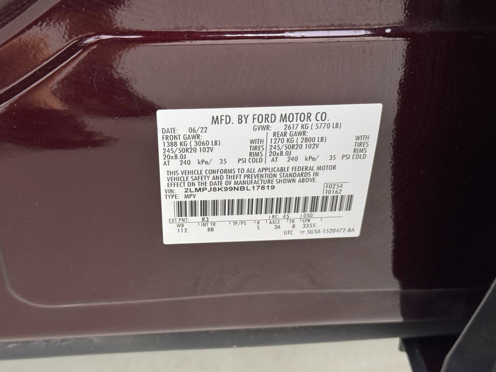 2022 Lincoln Nautilus Reserve