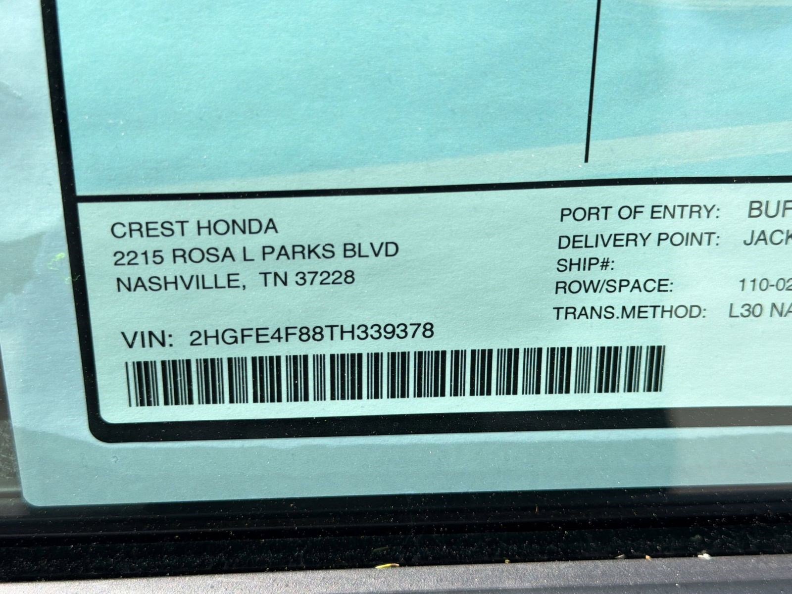 2026 Honda Civic FWD Hybrid Sedan