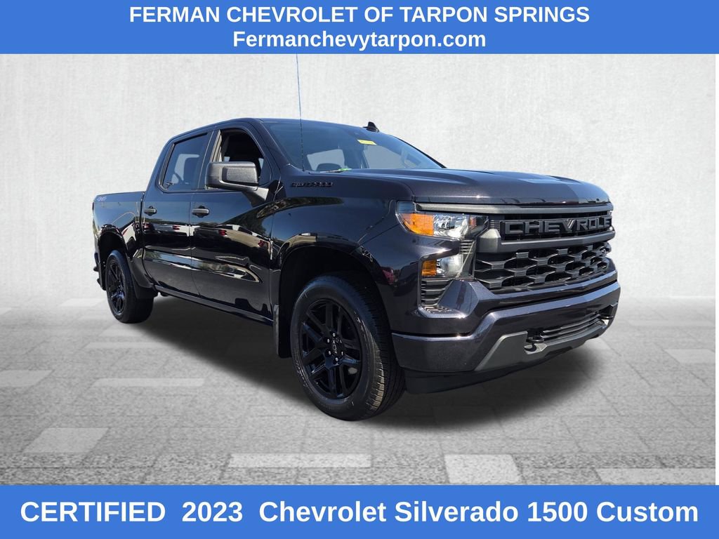 Certified 2023 Chevrolet Silverado 1500 Custom w/ LPO, Dark Essentials Package