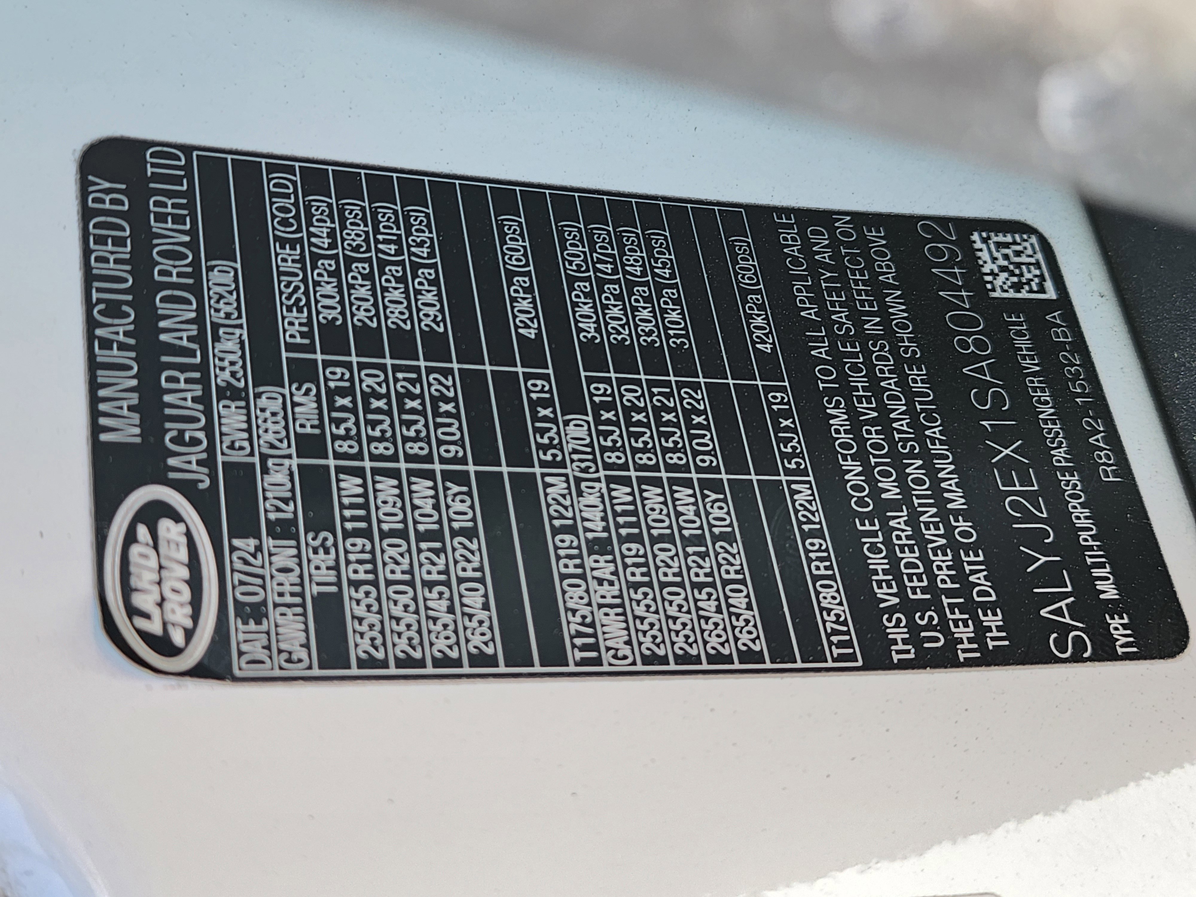 2025 Land Rover Range Rover Velar S