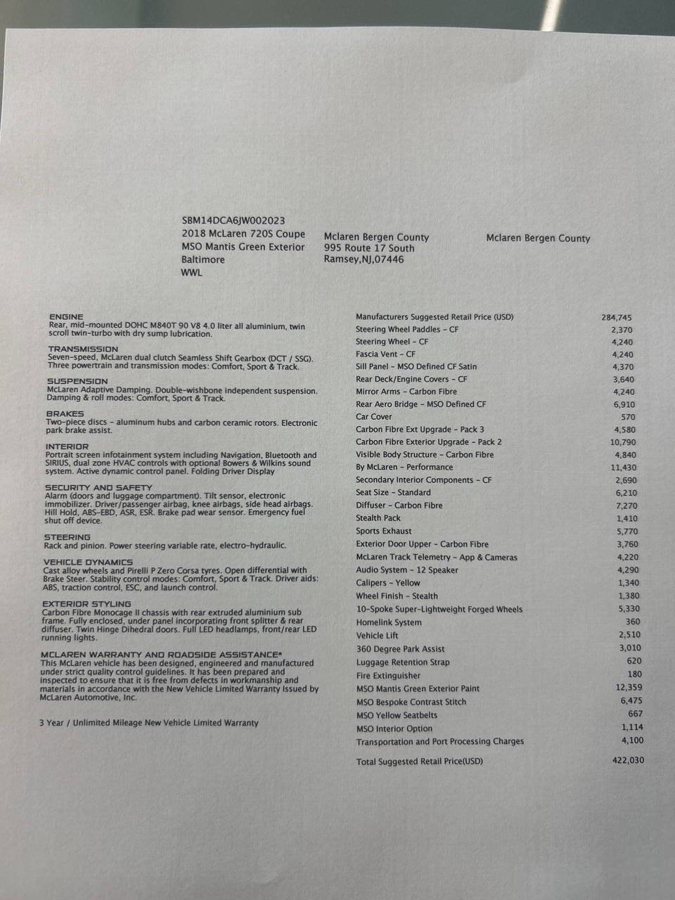 Used 2018 McLaren 720S Performance 3