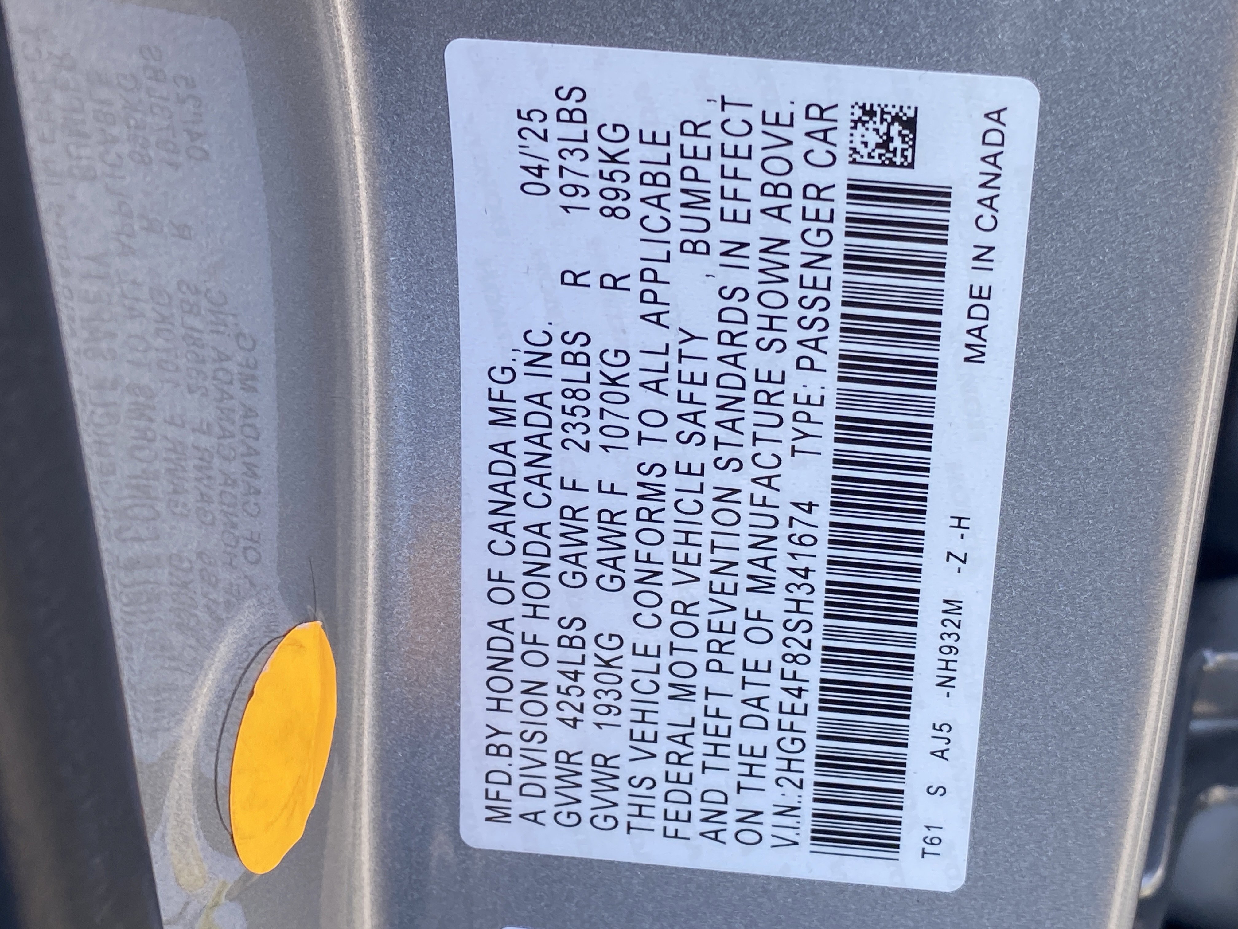 2025 Honda Civic Sport Touring