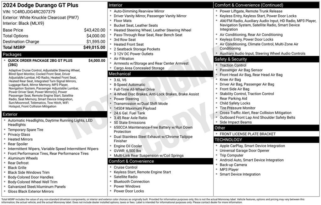 2024 Dodge Durango GT