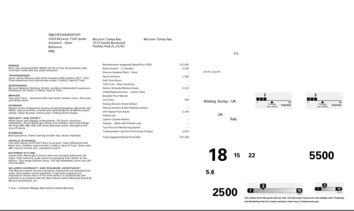 Used 2020 McLaren 720S Spider photo 14