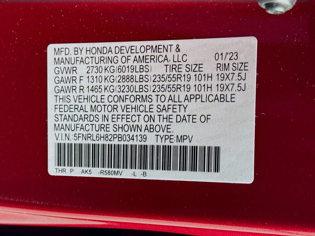 2023 Honda Odyssey Touring